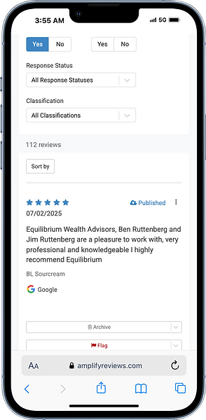 Review monitoring dashboard
